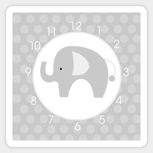 Gray Mod Elephant Sticker